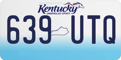 KY license plate 639UTQ