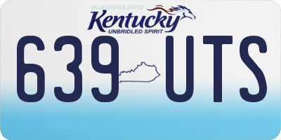 KY license plate 639UTS