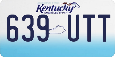 KY license plate 639UTT