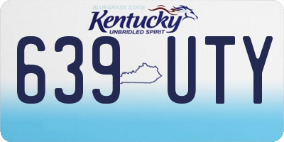 KY license plate 639UTY