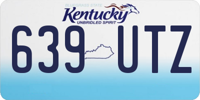 KY license plate 639UTZ
