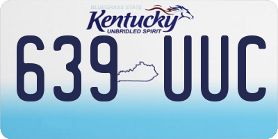 KY license plate 639UUC