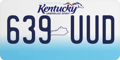 KY license plate 639UUD