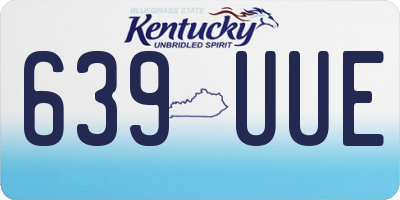 KY license plate 639UUE