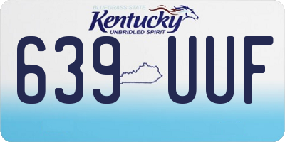 KY license plate 639UUF