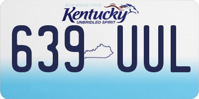 KY license plate 639UUL
