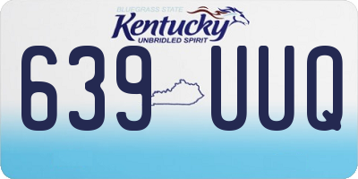 KY license plate 639UUQ