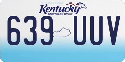 KY license plate 639UUV