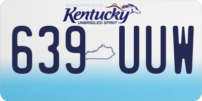 KY license plate 639UUW