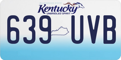 KY license plate 639UVB