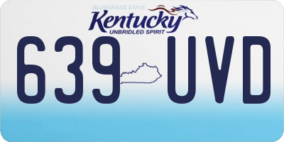 KY license plate 639UVD