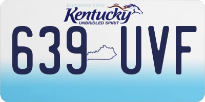 KY license plate 639UVF