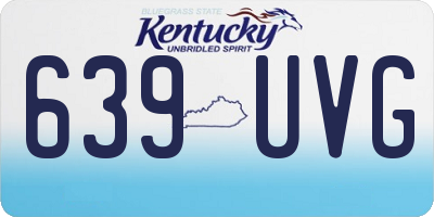 KY license plate 639UVG