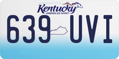 KY license plate 639UVI