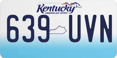 KY license plate 639UVN