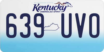 KY license plate 639UVO