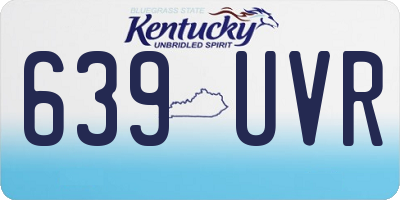 KY license plate 639UVR