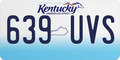 KY license plate 639UVS