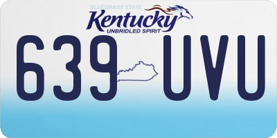 KY license plate 639UVU