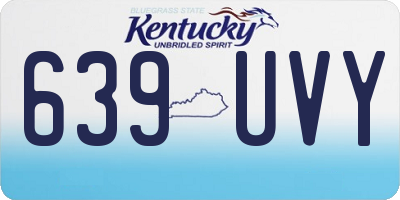 KY license plate 639UVY