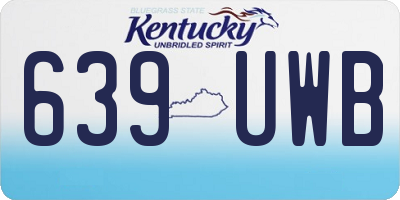KY license plate 639UWB