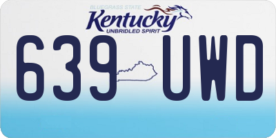 KY license plate 639UWD