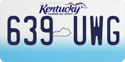 KY license plate 639UWG