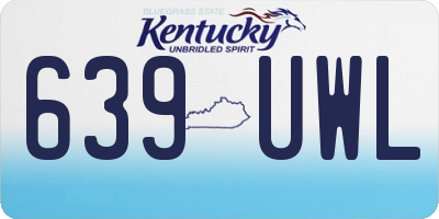 KY license plate 639UWL