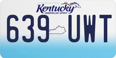 KY license plate 639UWT