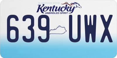 KY license plate 639UWX