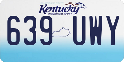KY license plate 639UWY