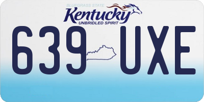 KY license plate 639UXE
