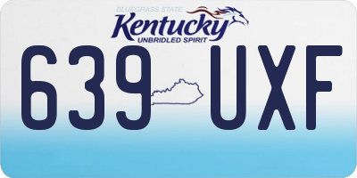 KY license plate 639UXF