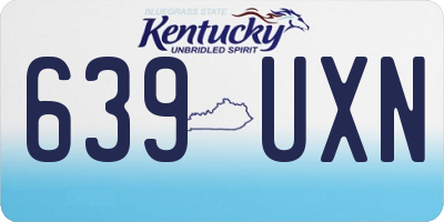 KY license plate 639UXN