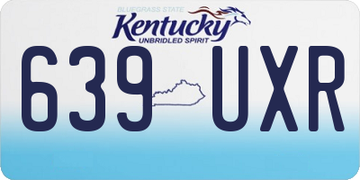 KY license plate 639UXR