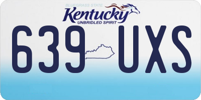 KY license plate 639UXS