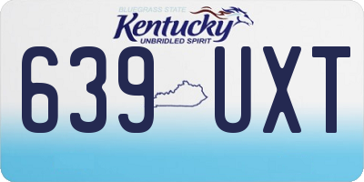 KY license plate 639UXT