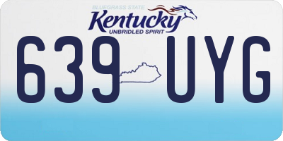 KY license plate 639UYG
