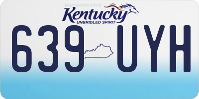 KY license plate 639UYH