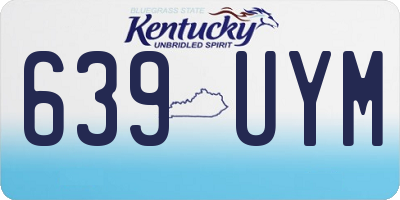 KY license plate 639UYM