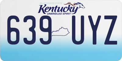 KY license plate 639UYZ