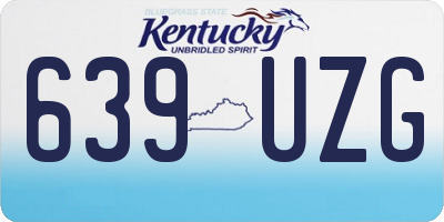 KY license plate 639UZG