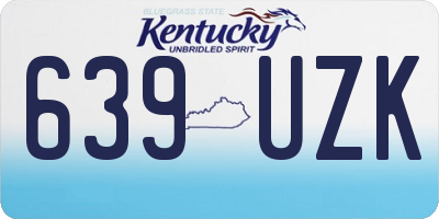 KY license plate 639UZK