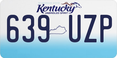 KY license plate 639UZP