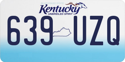 KY license plate 639UZQ