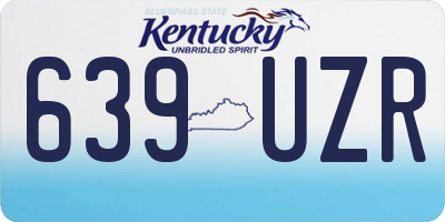 KY license plate 639UZR