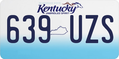 KY license plate 639UZS