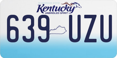 KY license plate 639UZU