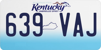 KY license plate 639VAJ