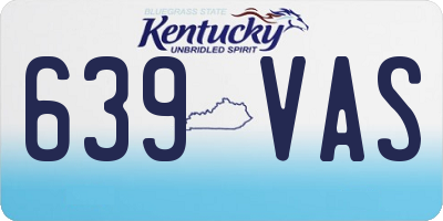 KY license plate 639VAS